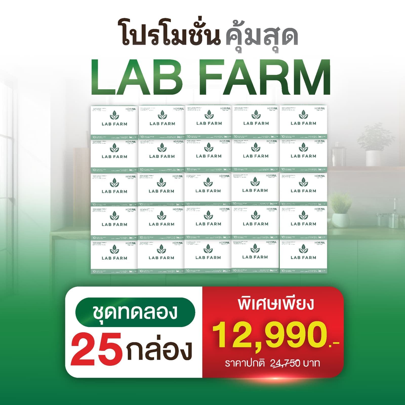 โปรโมชั่น ชุดดูแลต่อเนื่อง 25 กล่อง